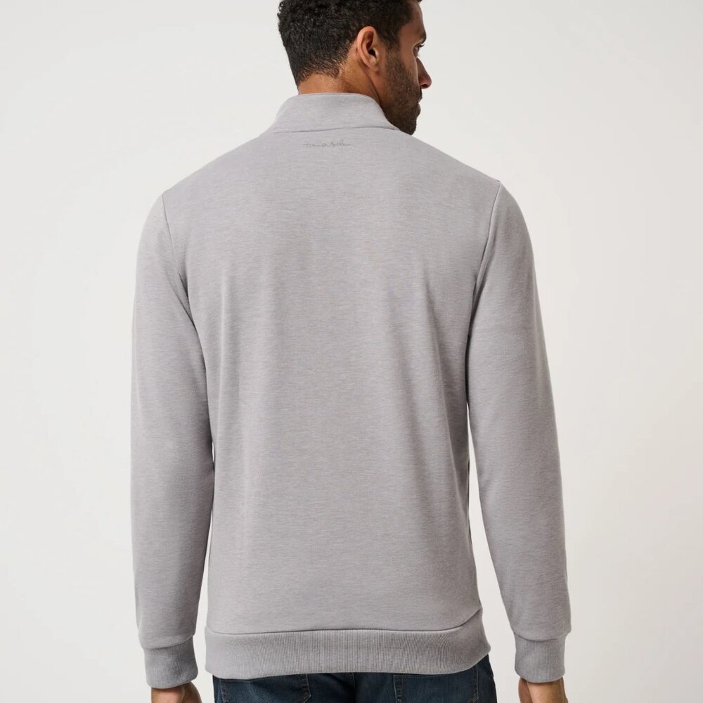 NWT Travis Mathew Cloud Quarter Zip 2.0 soft fleece pullover grey travismathew - Picture 2 of 5
